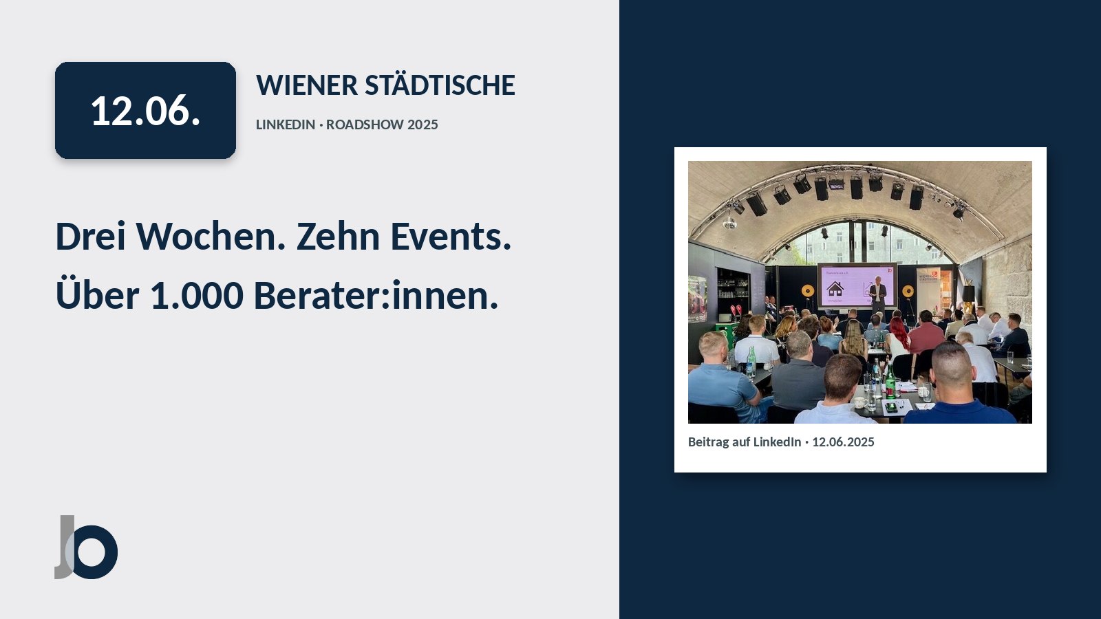 Beitrag der Wiener Städtischen zur Roadshow 2025 auf LinkedIn